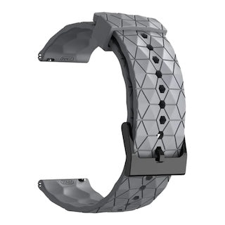 grey-hex-patternpolar-ignite-3-watch-straps-nz-silicone-football-pattern-watch-bands-aus
