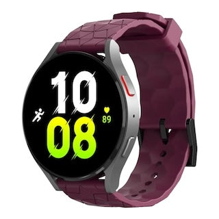 maroon-hex-patternhuawei-honor-magic-watch-2-watch-straps-nz-silicone-football-pattern-watch-bands-aus