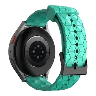 teal-hex-patterngarmin-20mm-range-watch-straps-nz-silicone-football-pattern-watch-bands-aus