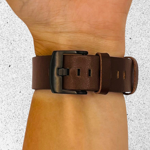 brown-black-buckle-garmin-vivoactive-3-watch-straps-nz-leather-watch-bands-aus