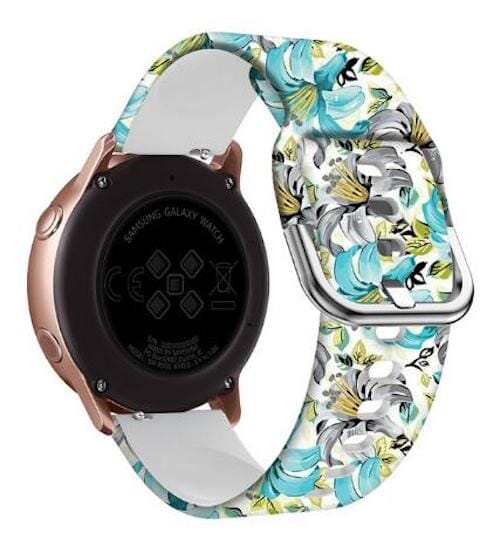 flowers-white-xiaomi-amazfit-smart-watch,-smart-watch-2-watch-straps-nz-pattern-straps-watch-bands-aus