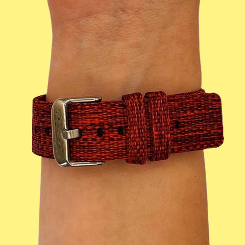 red-fitbit-versa-watch-straps-nz-canvas-watch-bands-aus