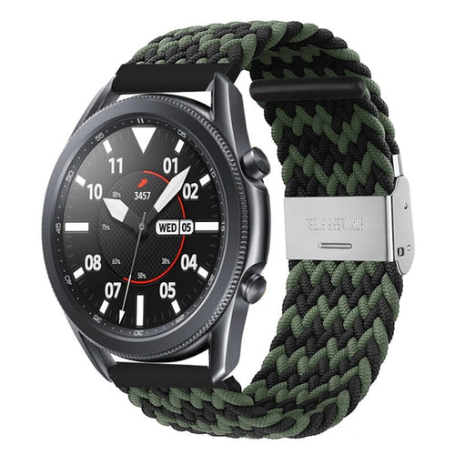 black-green-zig-samsung-galaxy-watch-6-classic-(47mm)-watch-straps-nz-nylon-braided-loop-watch-bands-aus