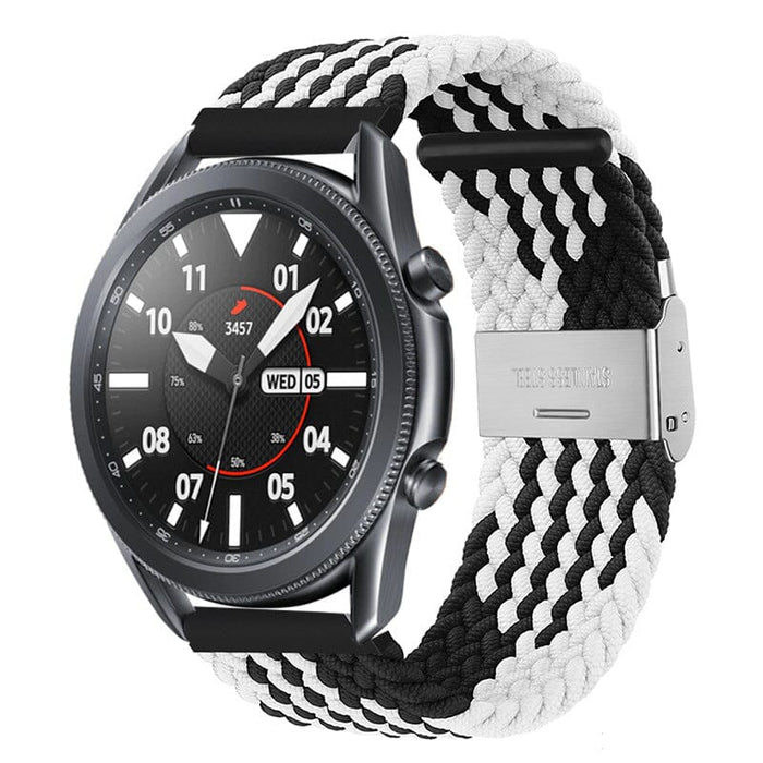 white-black-samsung-galaxy-watch-6-classic-(47mm)-watch-straps-nz-nylon-braided-loop-watch-bands-aus