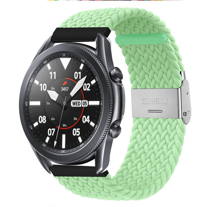 light-green-samsung-galaxy-watch-6-classic-(47mm)-watch-straps-nz-nylon-braided-loop-watch-bands-aus