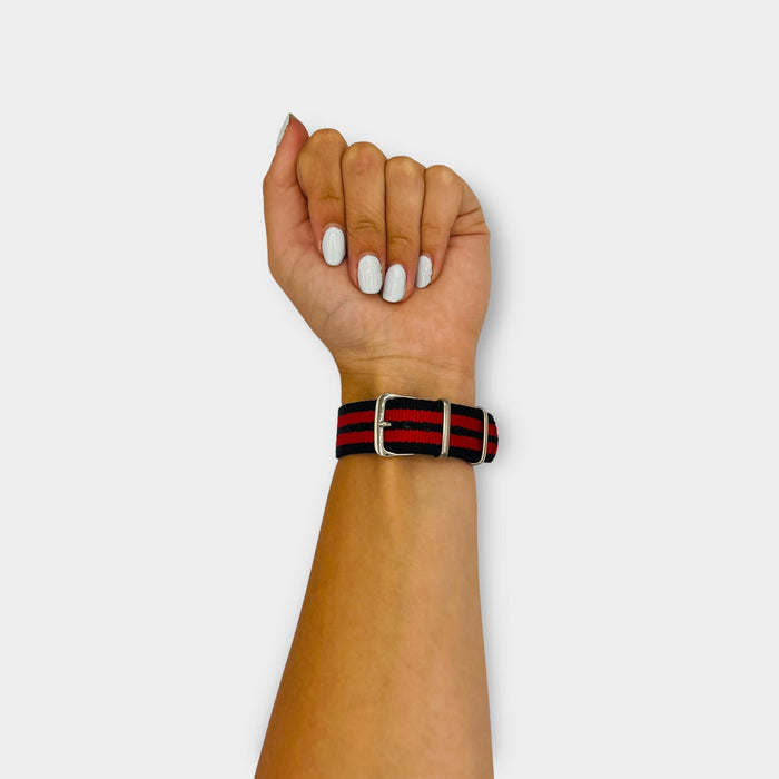 black-red-samsung-galaxy-watch-5-(40-44mm)-watch-straps-nz-nato-nylon-watch-bands-aus