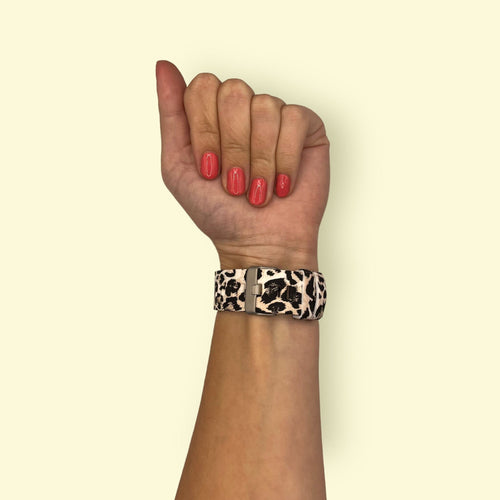 leopard-garmin-forerunner-955-watch-straps-nz-pattern-silicone-watch-bands-aus