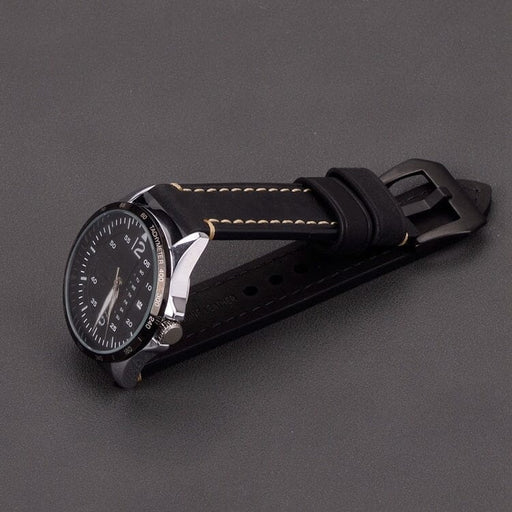 black-black-buckle-3plus-vibe-smartwatch-watch-straps-nz-retro-leather-watch-bands-aus