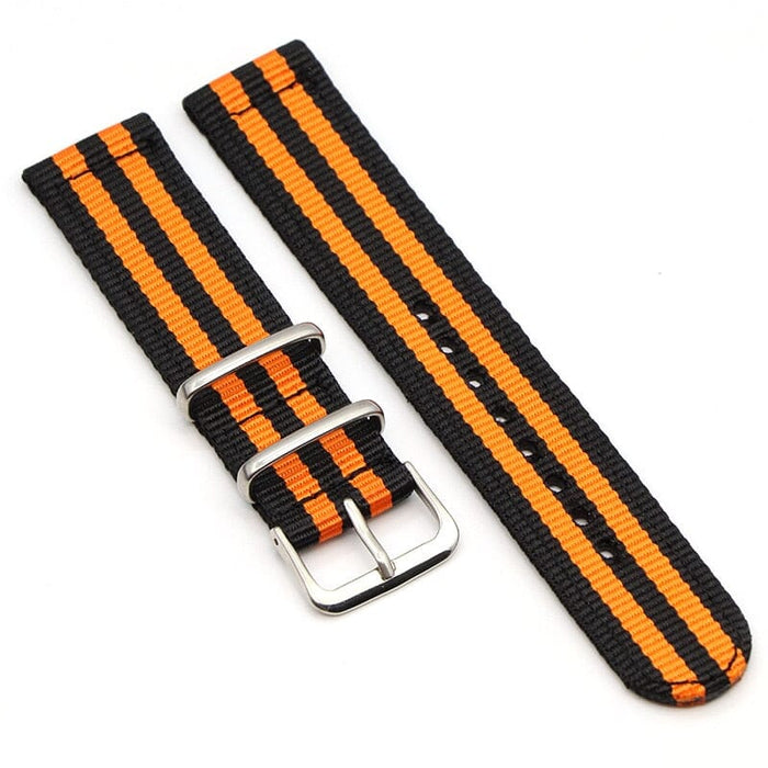 black-orange-samsung-galaxy-watch-5-(40-44mm)-watch-straps-nz-nato-nylon-watch-bands-aus