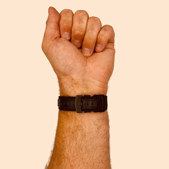 black-garmin-fenix-6s-watch-straps-nz-nylon-and-leather-watch-bands-aus