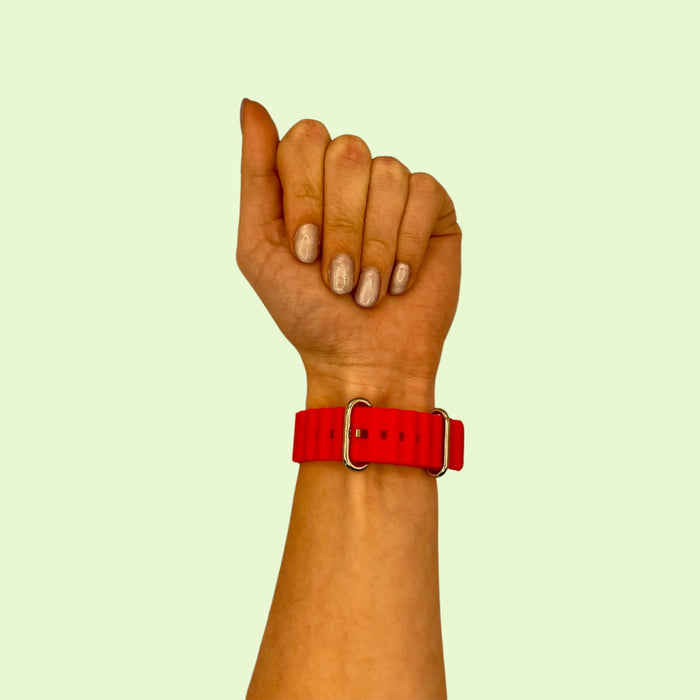 red-ocean-bands-garmin-hero-legacy-(45mm)-watch-straps-nz-ocean-band-silicone-watch-bands-aus