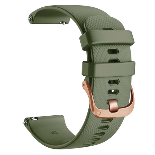 green-rose-gold-buckle-samsung-galaxy-watch-6-classic-(43mm)-watch-straps-nz-silicone-watch-bands-aus