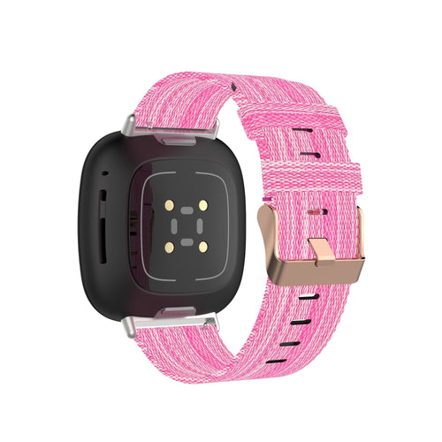 pink-fitbit-versa-4-watch-straps-nz-canvas-watch-bands-aus