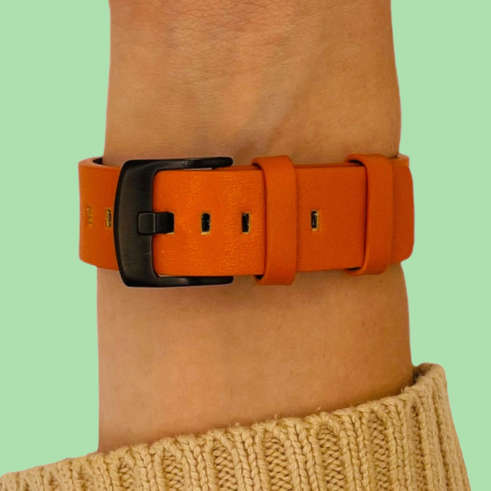orange-black-buckle-garmin-quatix-7-watch-straps-nz-leather-watch-bands-aus