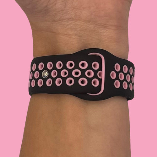 black-pink-garmin-bounce-watch-straps-nz-silicone-sports-watch-bands-aus