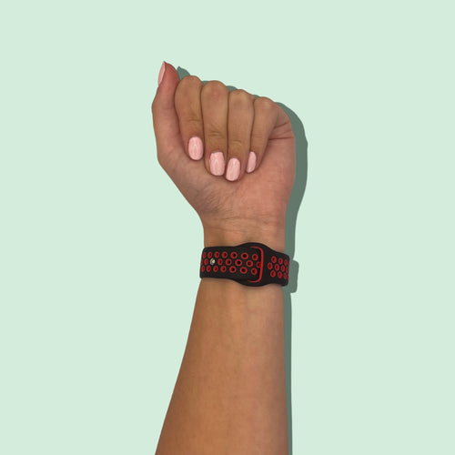 black-red-garmin-bounce-watch-straps-nz-silicone-sports-watch-bands-aus