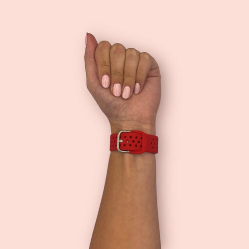 red-coros-apex-2-watch-straps-nz-silicone-sports-watch-bands-aus