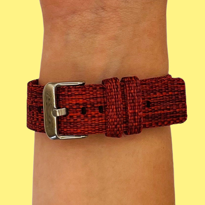red-fitbit-versa-4-watch-straps-nz-canvas-watch-bands-aus