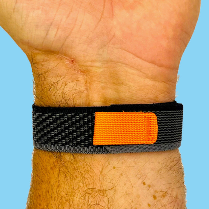 black-grey-orange-garmin-20mm-range-watch-straps-nz-trail-loop-watch-bands-aus