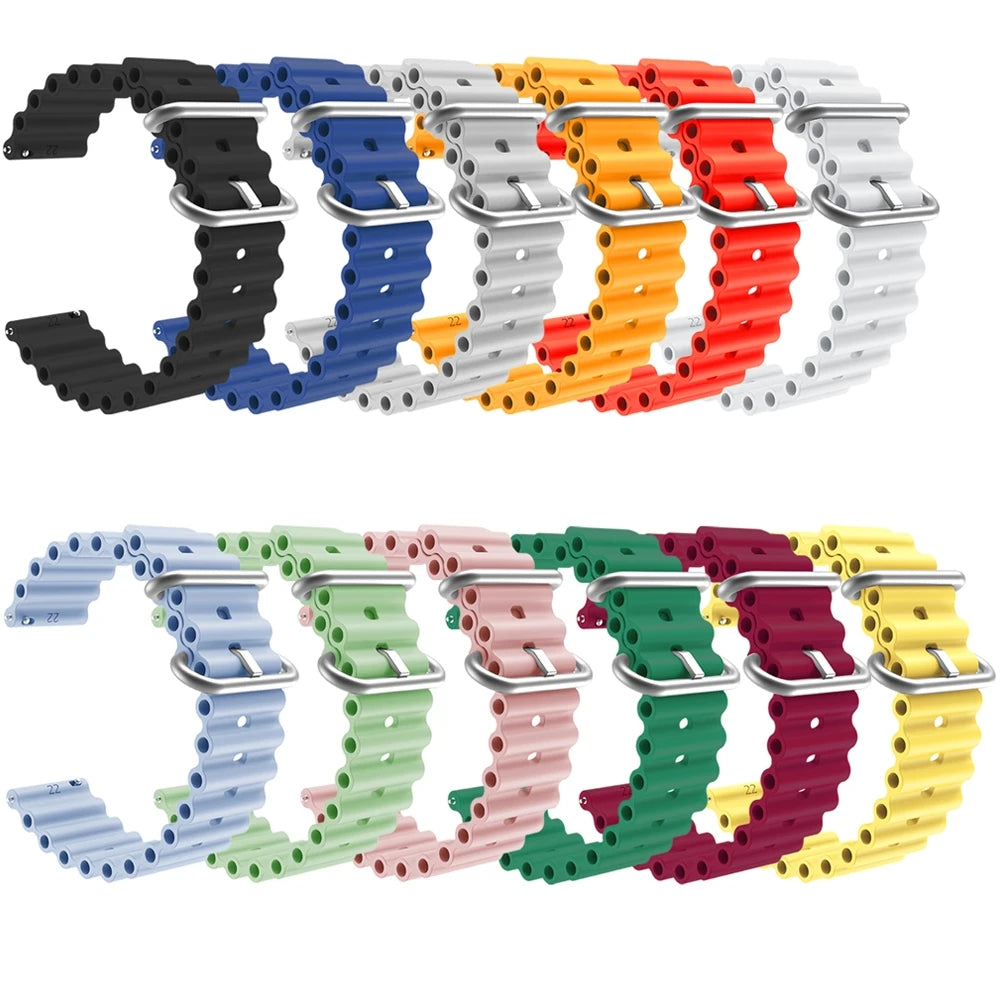 black-ocean-bands-garmin-venu-4-(41mm)-watch-straps-nz-ocean-band-silicone-watch-bands-aus