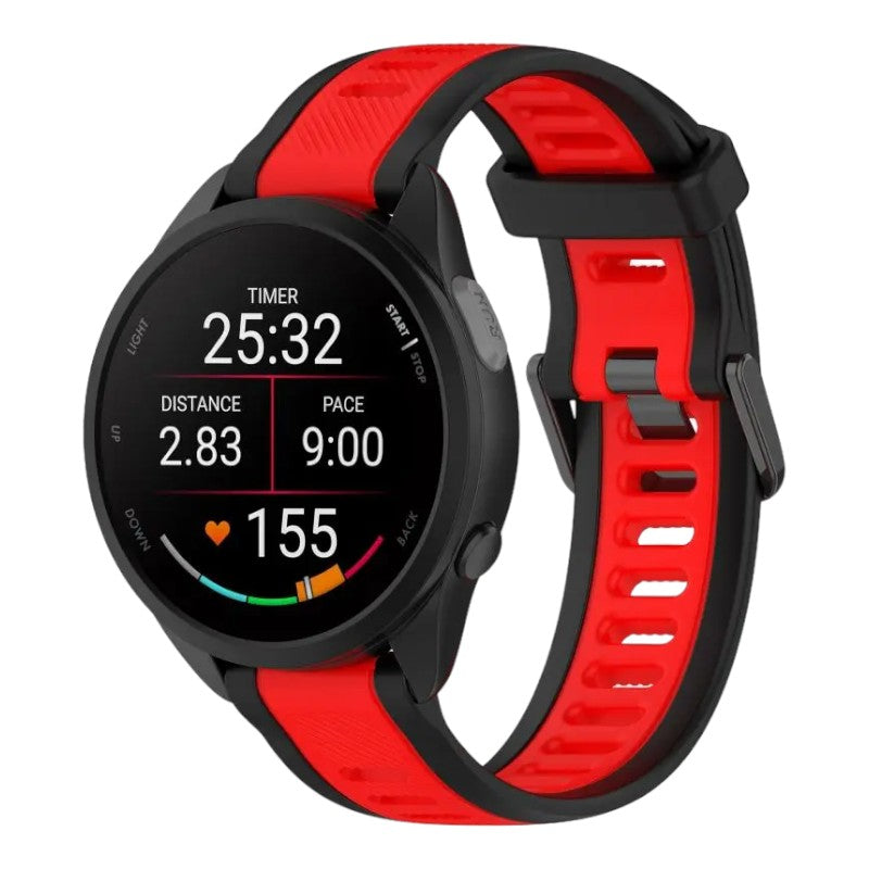 black-red-huawei-watch-5-(42mm)-watch-straps-nz-dual-colour-silicone-watch-bands-aus-996601