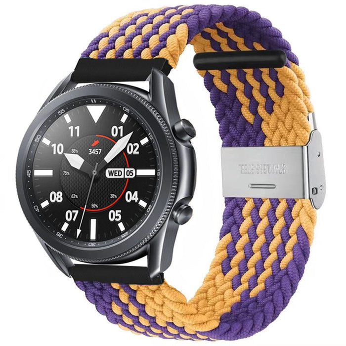 purple-orange-huawei-watch-gt-5-(46mm)-watch-straps-nz-nylon-braided-loop-watch-bands-aus