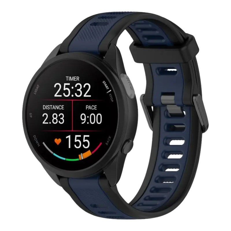 black-navy-blue-garmin-forerunner-55-watch-straps-nz-dual-colour-silicone-watch-bands-aus-996616