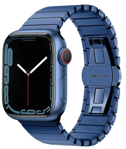 Apple-Watch-Ultra-Titanium-Metal-Link-Watch-Bands-Blue