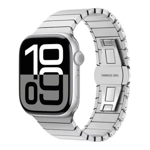 Apple-Watch-Ultra-Titanium-Link-Watch-Straps-Metal-Link-Watch-Bands-Silver