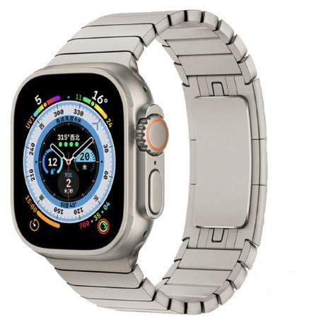 Apple-Watch-Ultra-Titanium-Metal-Link-Watch-Bands-Starlight
