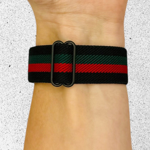 black-red-green-stripe-garmin-fenix-5s-watch-straps-nz-braided-loop-flex-watch-bands-aus