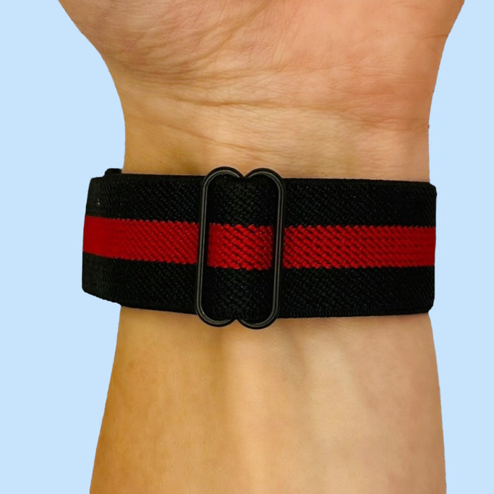 black-red-stripe-withings-move-move-ecg-watch-straps-nz-braided-loop-flex-watch-bands-aus
