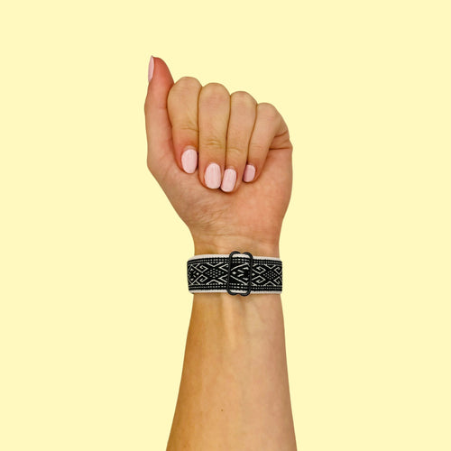 bohemian-black-white-coros-apex-2-watch-straps-nz-braided-loop-flex-watch-bands-aus