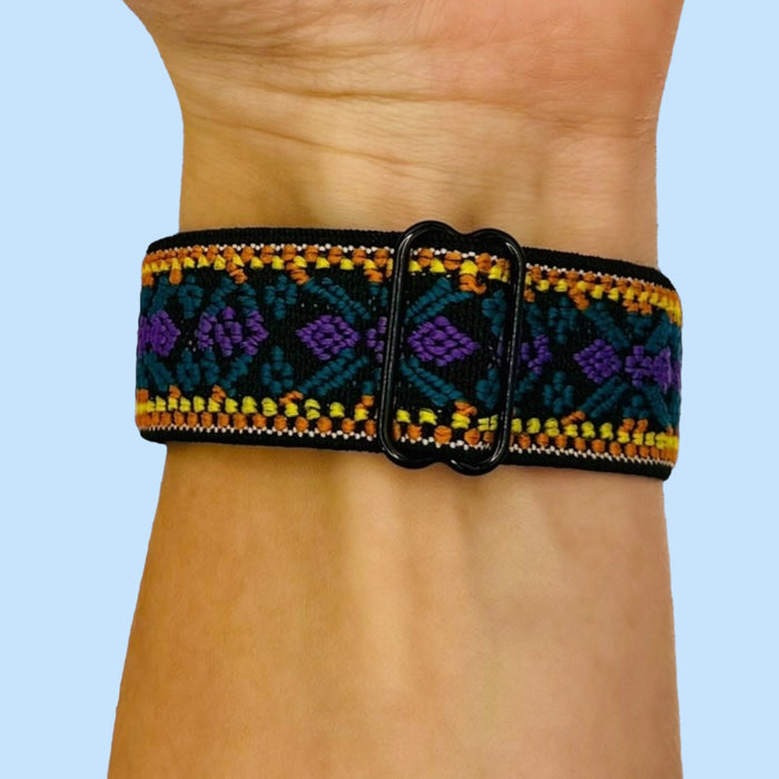 bohemian-purple-huawei-watch-5-(46mm)-watch-straps-nz-braided-loop-flex-watch-bands-aus