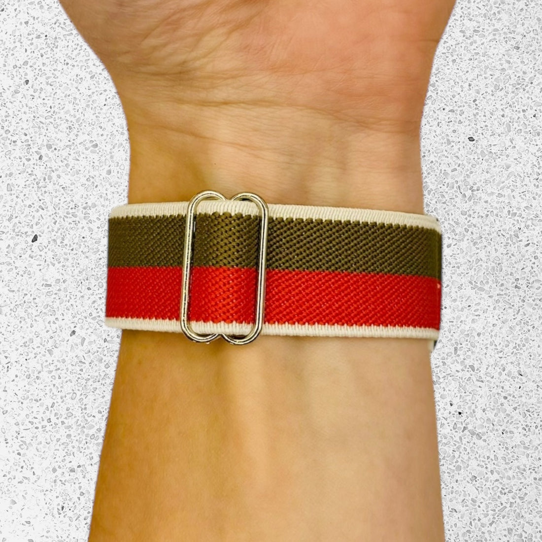 red-brown-white-stripe-garmin-vivoactive-4s-watch-straps-nz-braided-loop-flex-watch-bands-aus-996726