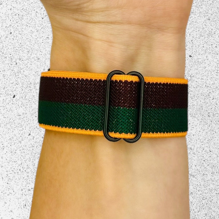 green-brown-orange-stripe-garmin-vivoactive-4-watch-straps-nz-braided-loop-flex-watch-bands-aus