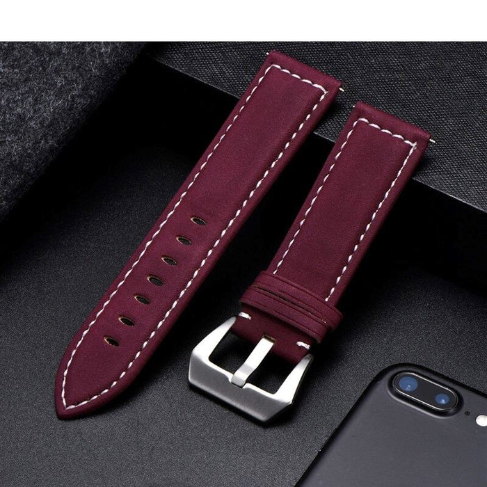 red-silver-buckle-993040-huawei-watch-fit-5-pro-watch-straps-nz-retro-leather-watch-bands-aus