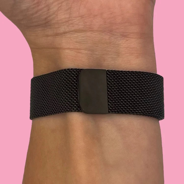garmin-cirqa-metal-watch-straps-nz-replacement-milanese-woven-mesh-watch-bands-aus-black