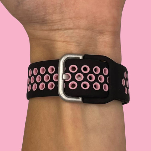 black-and-pink-garmin-instinct-3-(45mm)-watch-straps-nz-silicone-sports-watch-bands-aus