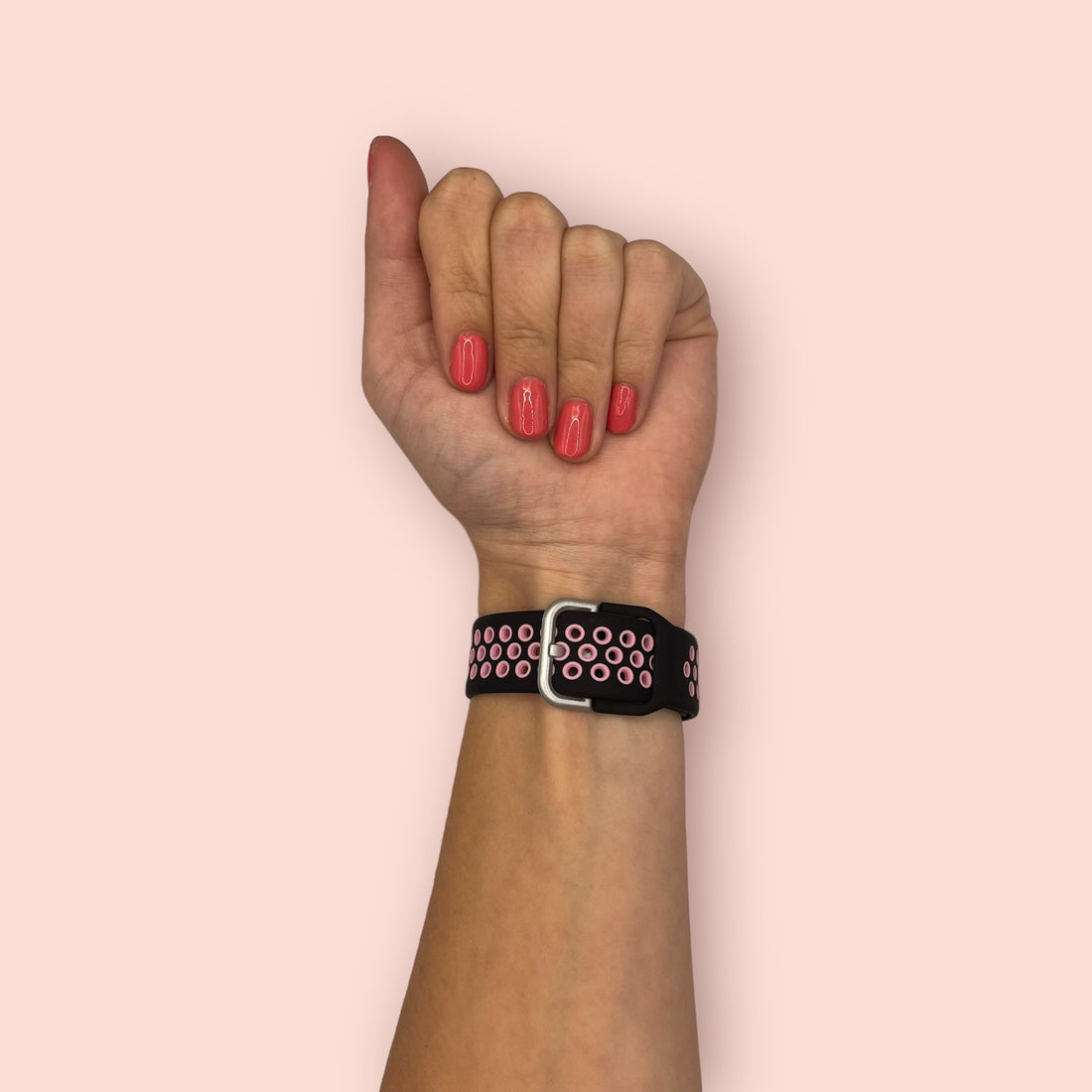 black-and-pink-garmin-fenix-7-watch-straps-nz-silicone-sports-watch-bands-aus