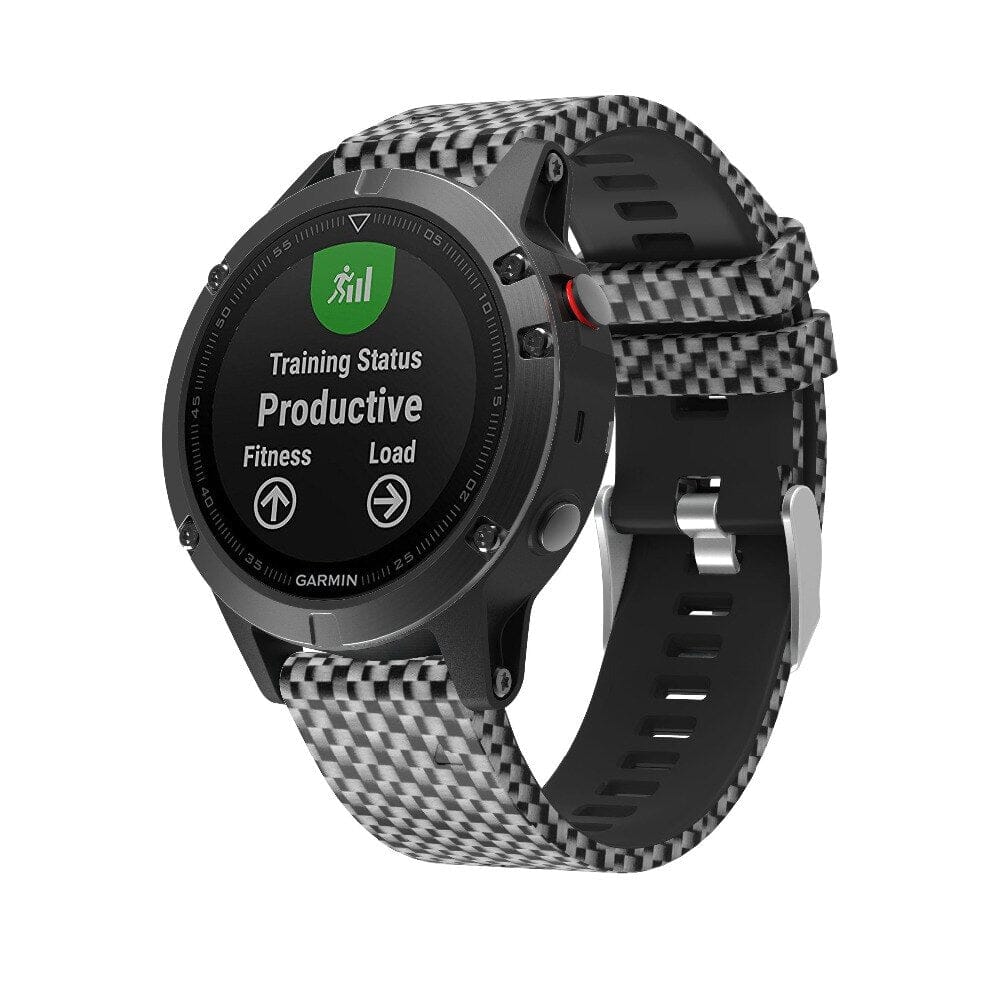 black-checks-garmin-fenix-7-watch-straps-nz-pattern-silicone-watch-bands-aus-803301