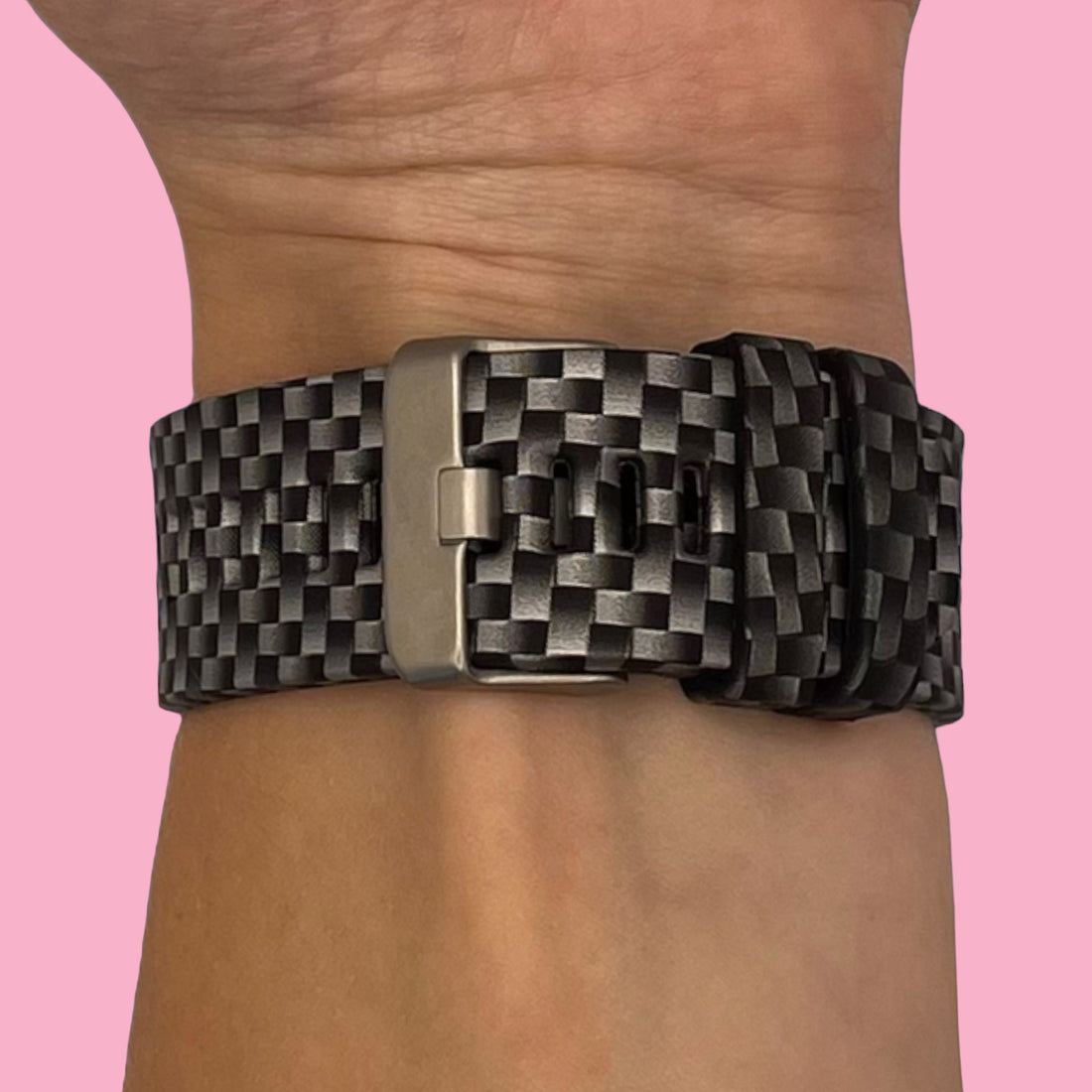 black-checks-garmin-forerunner-965-watch-straps-nz-pattern-silicone-watch-bands-aus-803301
