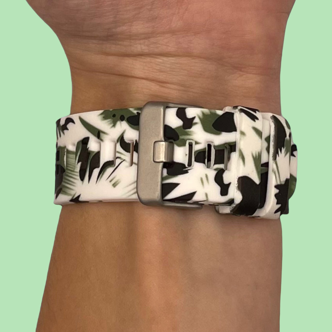 green-flowers-garmin-fenix-7-watch-straps-nz-pattern-silicone-watch-bands-aus-803310