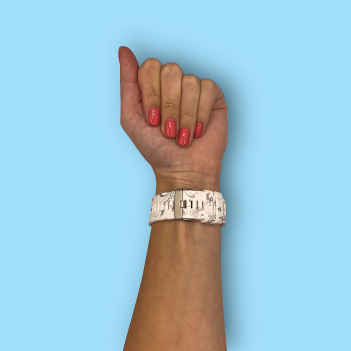 flowers-white-garmin-descent-g2-watch-straps-nz-pattern-silicone-watch-bands-aus