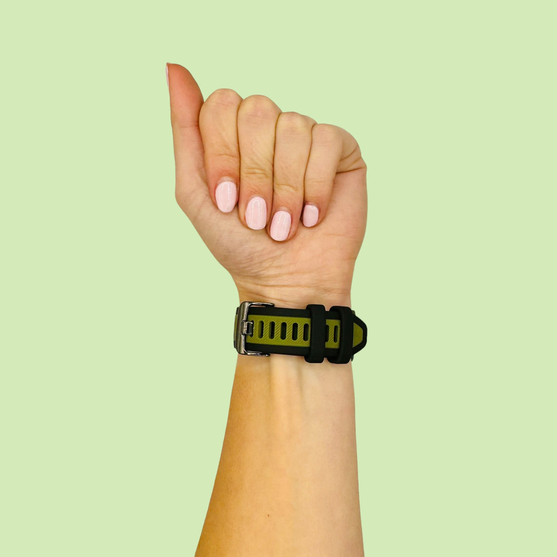 black-green-garmin-venu-3s-watch-straps-nz-dual-colour-silicone-watch-bands-aus-996609