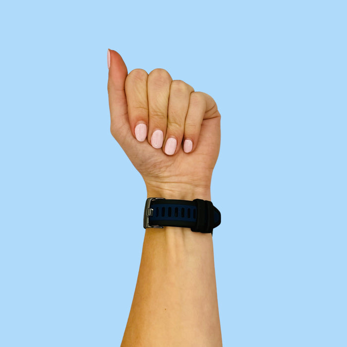 black-navy-blue-xiaomi-gts-gts-2-range-watch-straps-nz-dual-colour-silicone-watch-bands-aus