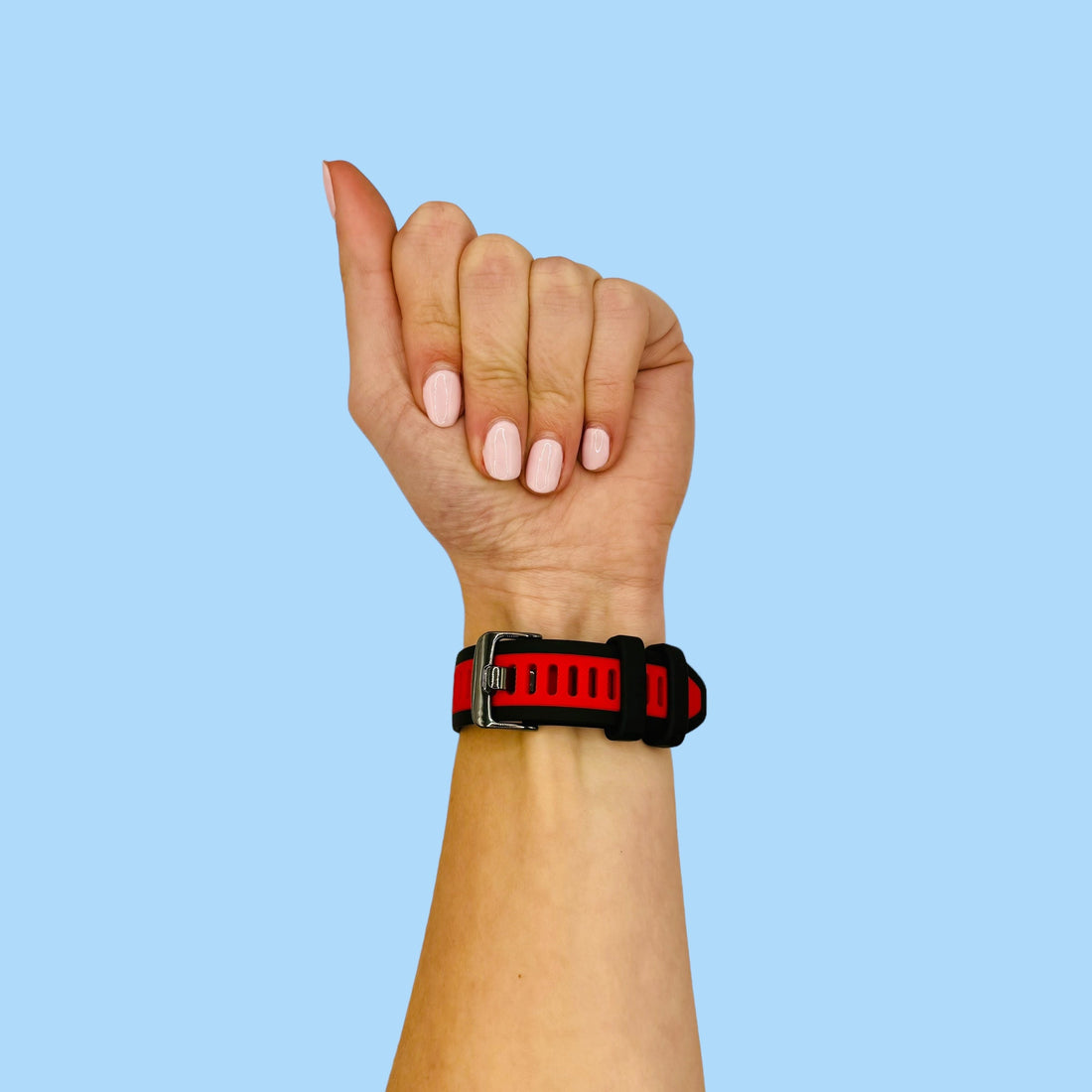 black-red-samsung-galaxy-watch-6-(44mm)-watch-straps-nz-dual-colour-silicone-watch-bands-aus-996612