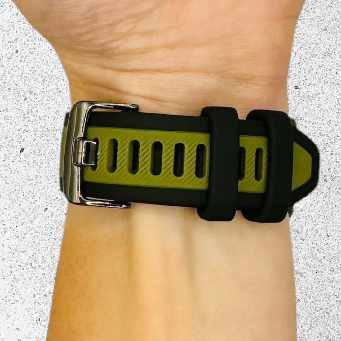 black-green-samsung-galaxy-watch-active-2-(40mm-44mm)-watch-straps-nz-dual-colour-silicone-watch-bands-aus-996620