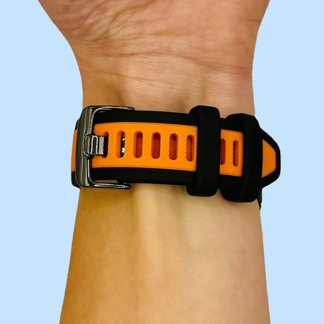 black-orange-spacetalk-adventurer-2-watch-straps-nz-dual-colour-silicone-watch-bands-aus-996622