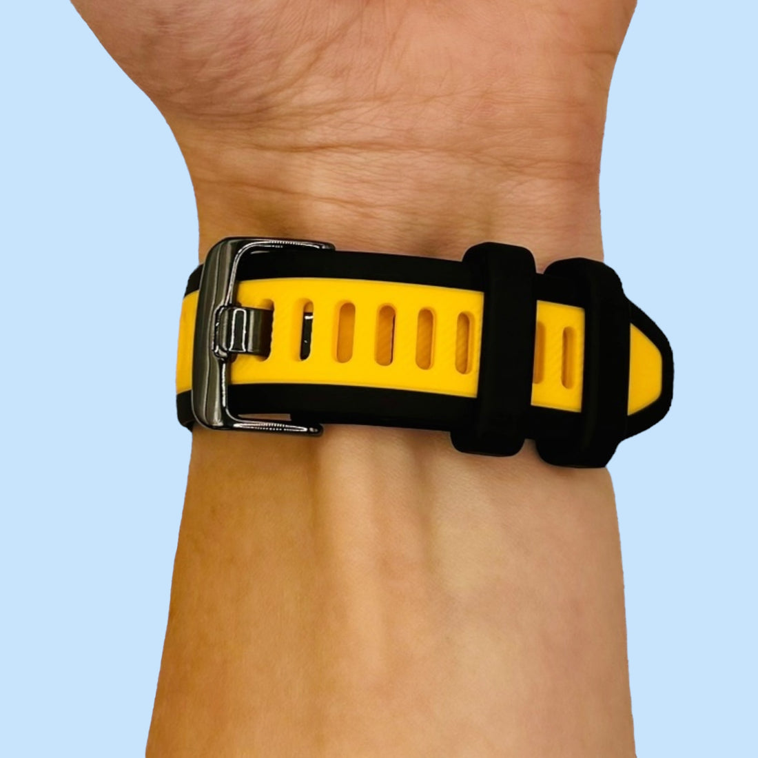 black-yellow-huawei-watch-4-pro-watch-straps-nz-dual-colour-silicone-watch-bands-aus-996624